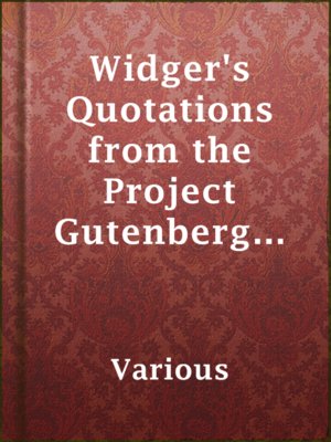 cover image of Widger's Quotations from the Project Gutenberg Editions of the Court Memoirs of France